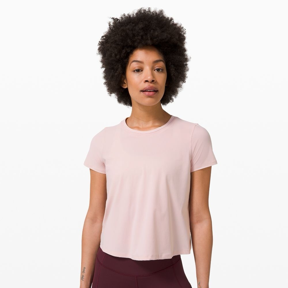 Lululemon Sunday Sprint Short Sleeve Pink T-shirt